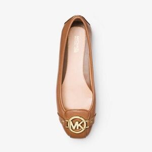 Michael Kors Women's Gold Accent Orange Loafers
